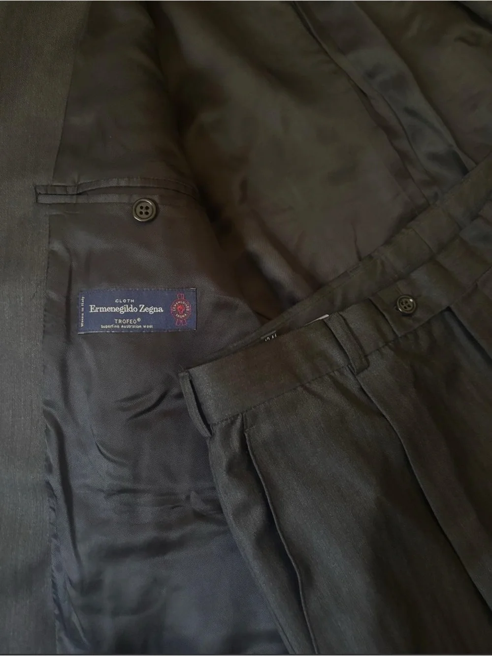 Zegna Trofeo Charcoal Pinstripe Suit